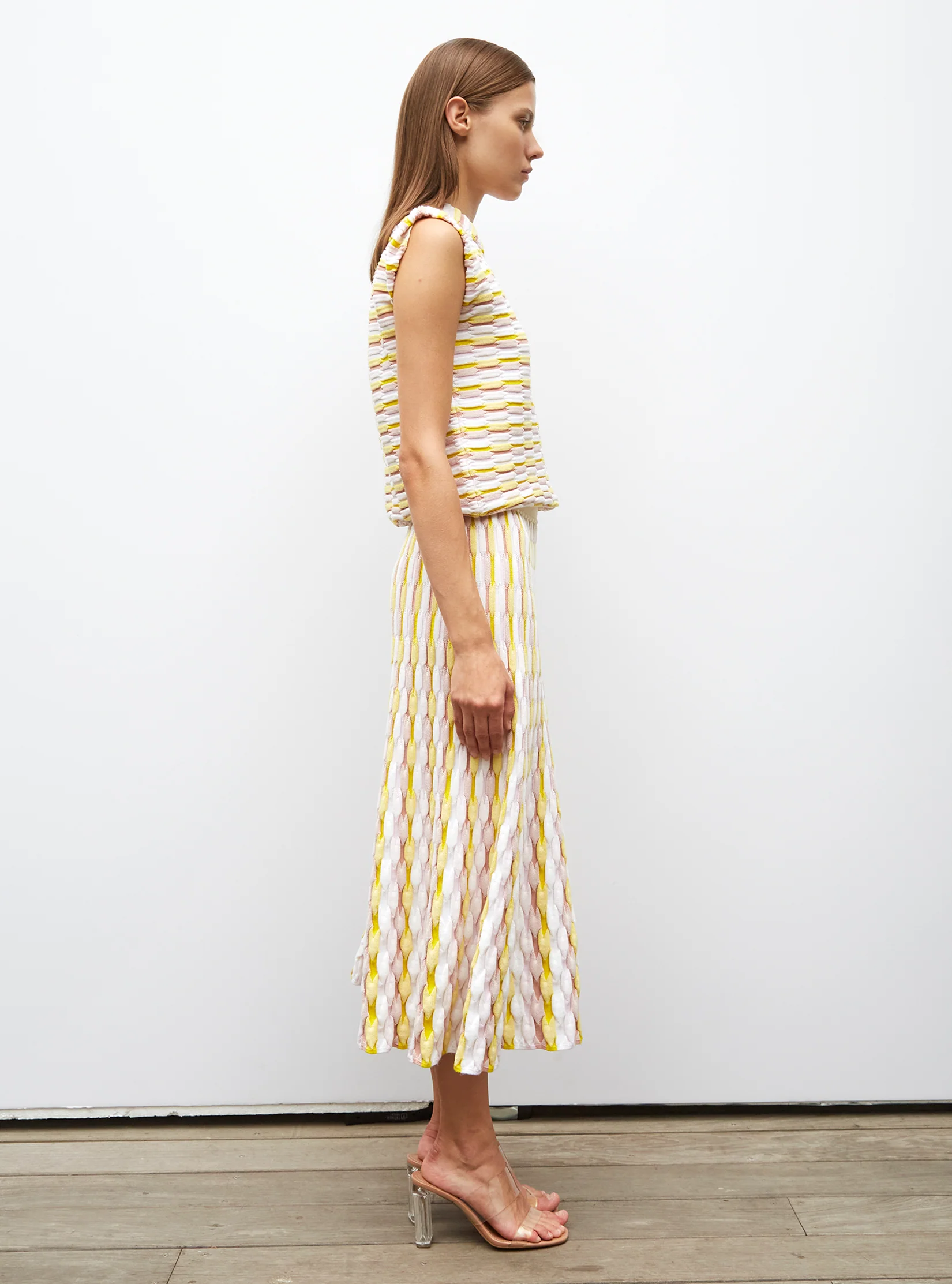 jupe longue maille zellige multicolore - Image 3