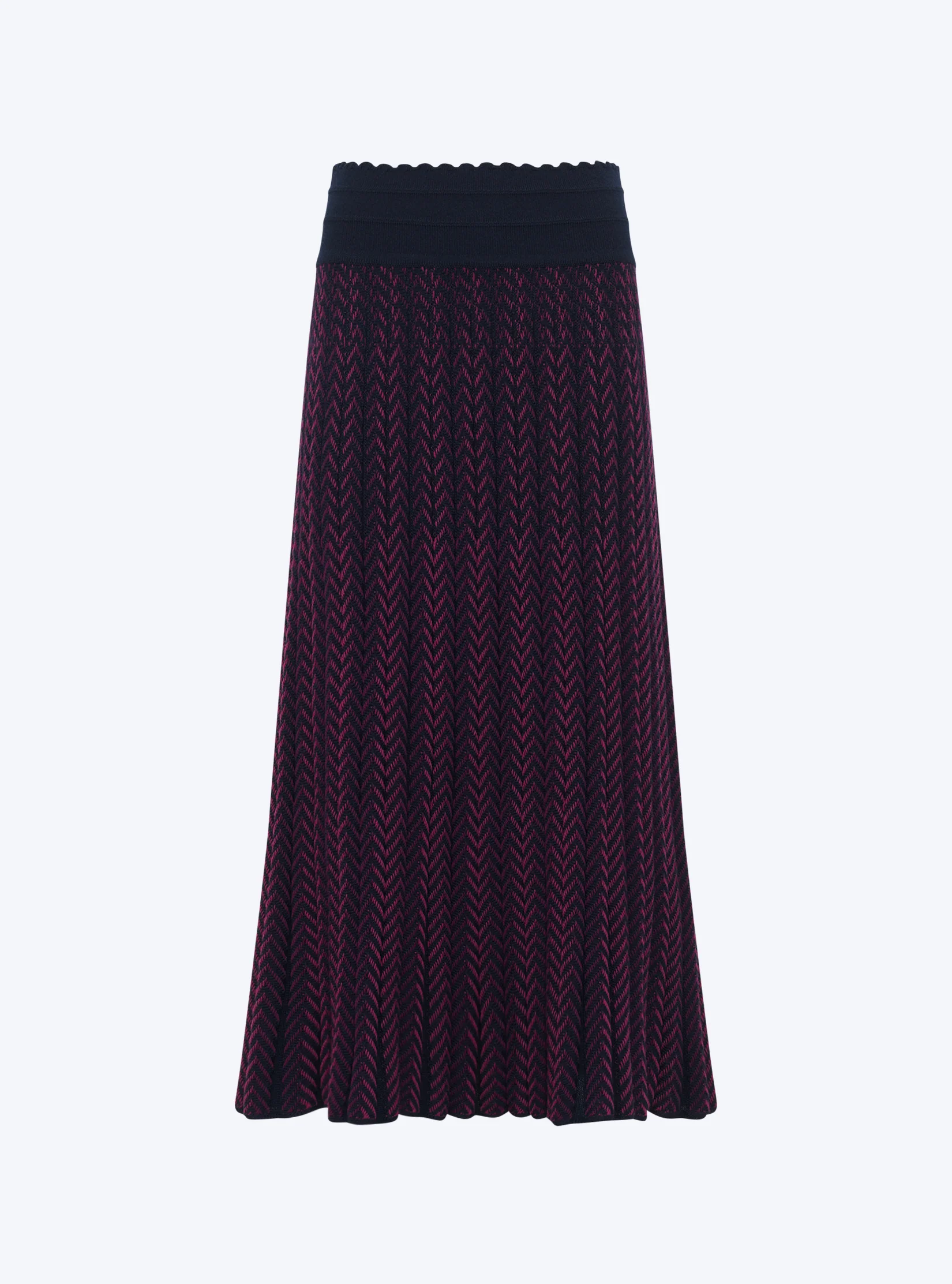 jupe longue maille chevrons - Image 6