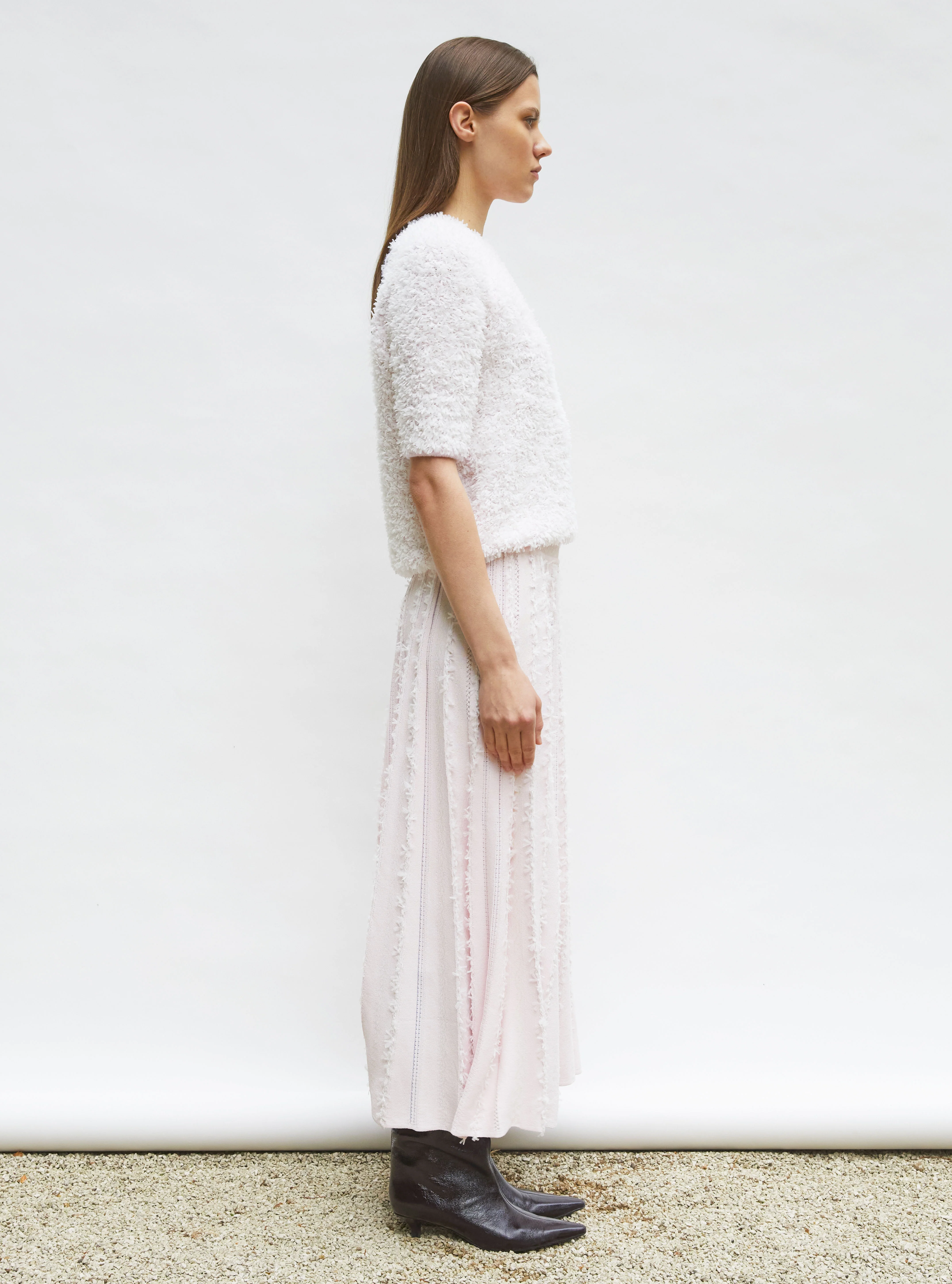jupe longue maille plumetis - Image 3