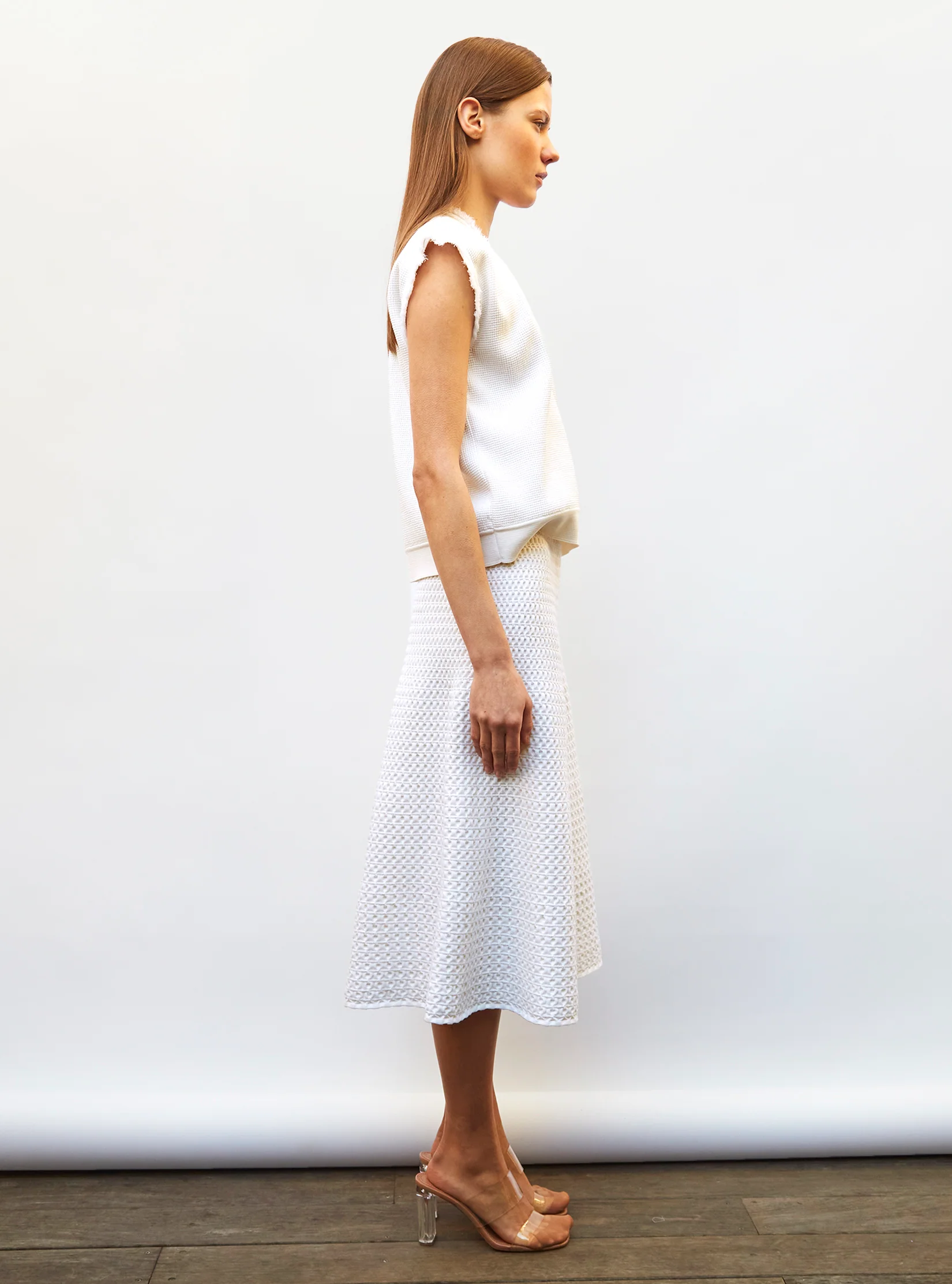 jupe midi maille smockée - Image 3