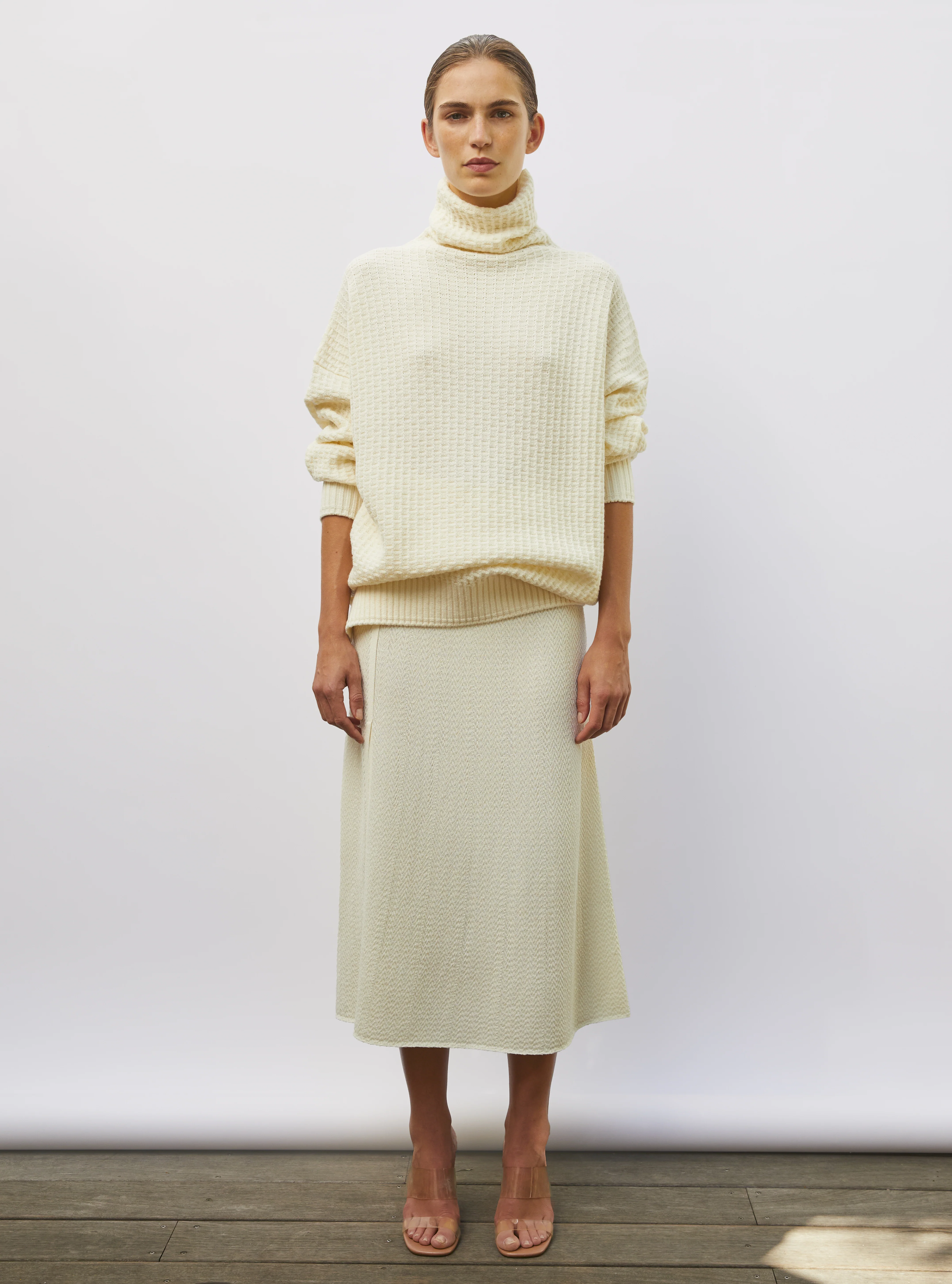 pull ample maille gaufrée - Image 3