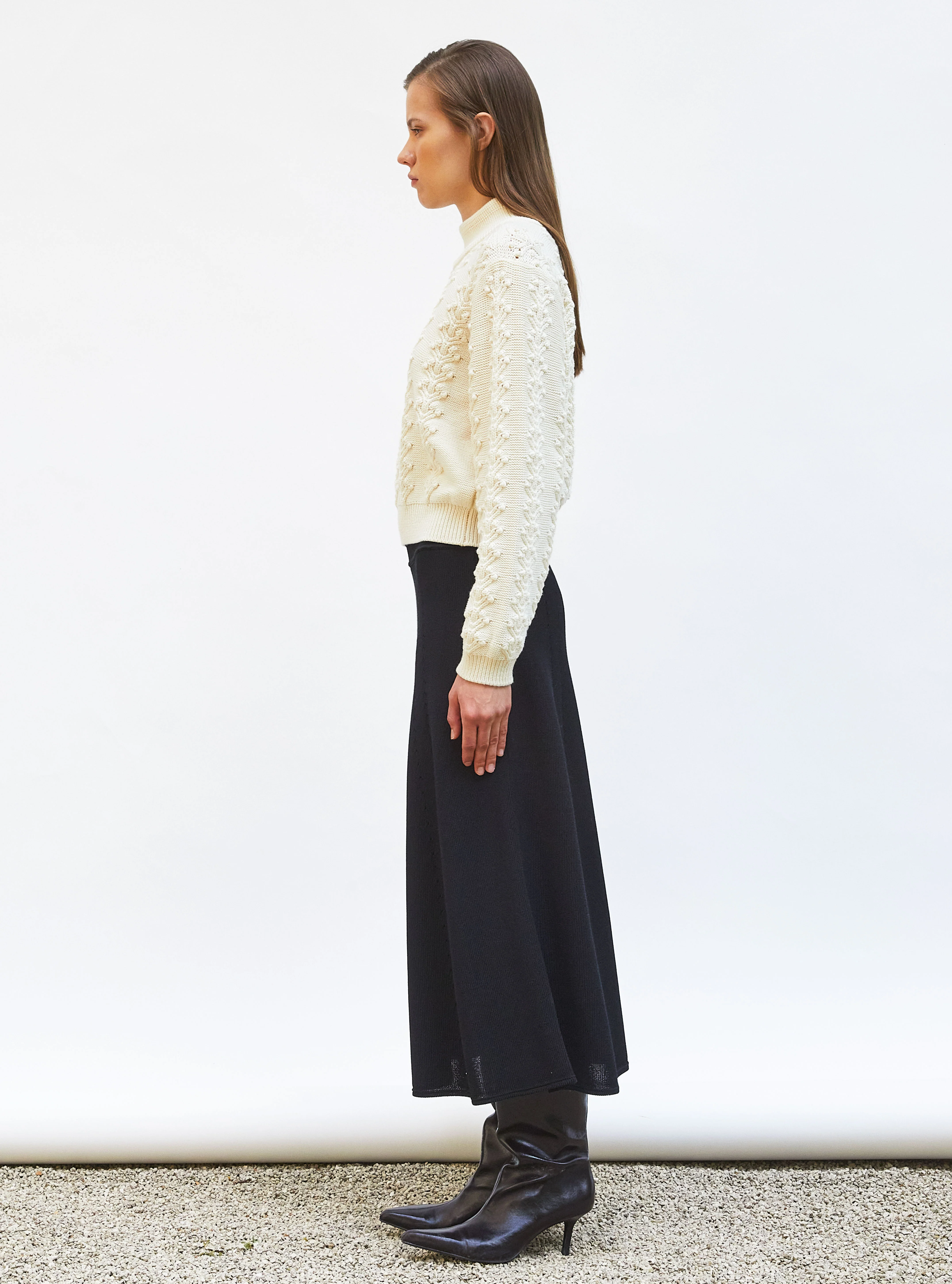 pull en maille motif floral - Image 4