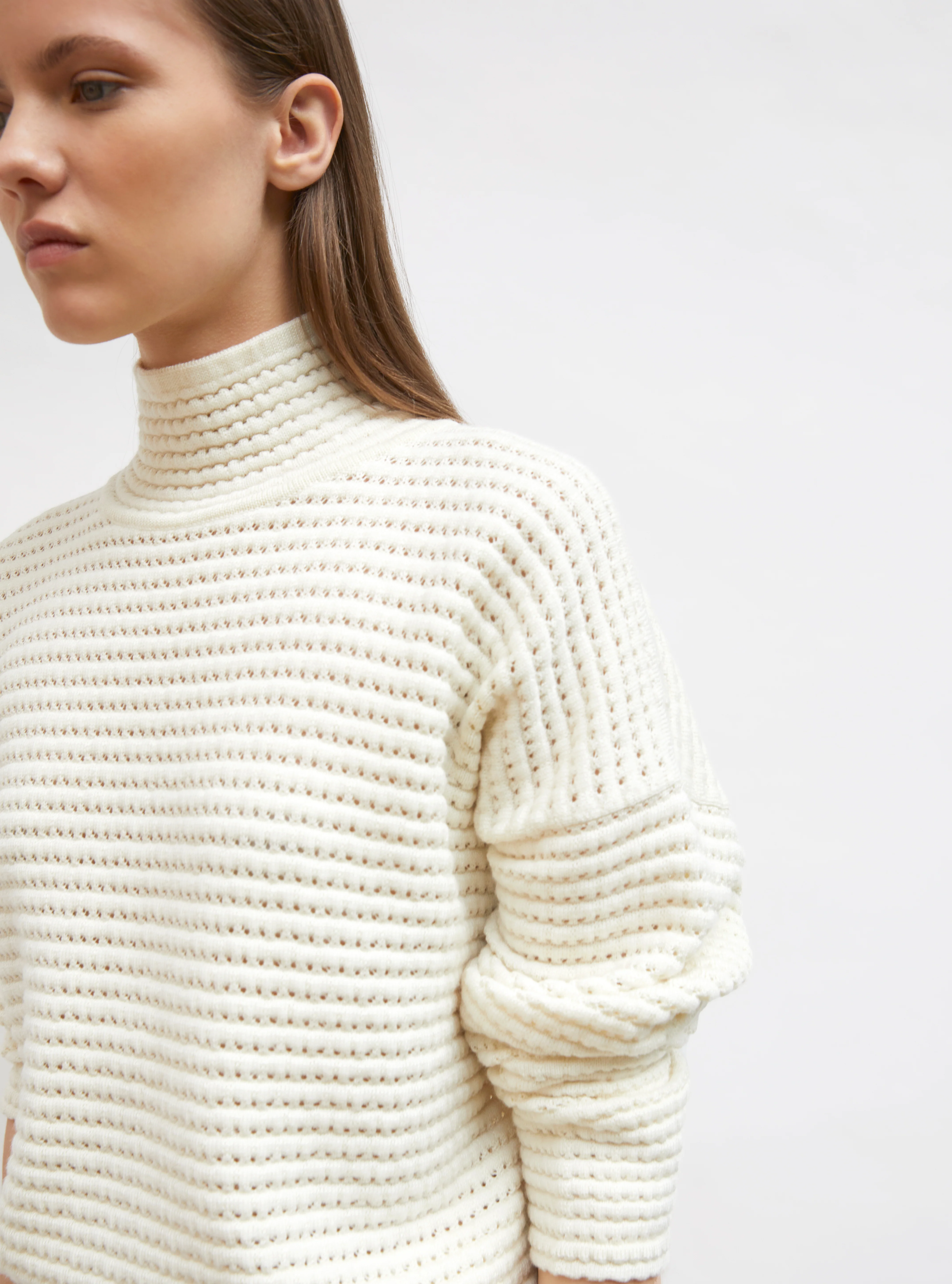pull maille résille de laine - Image 5