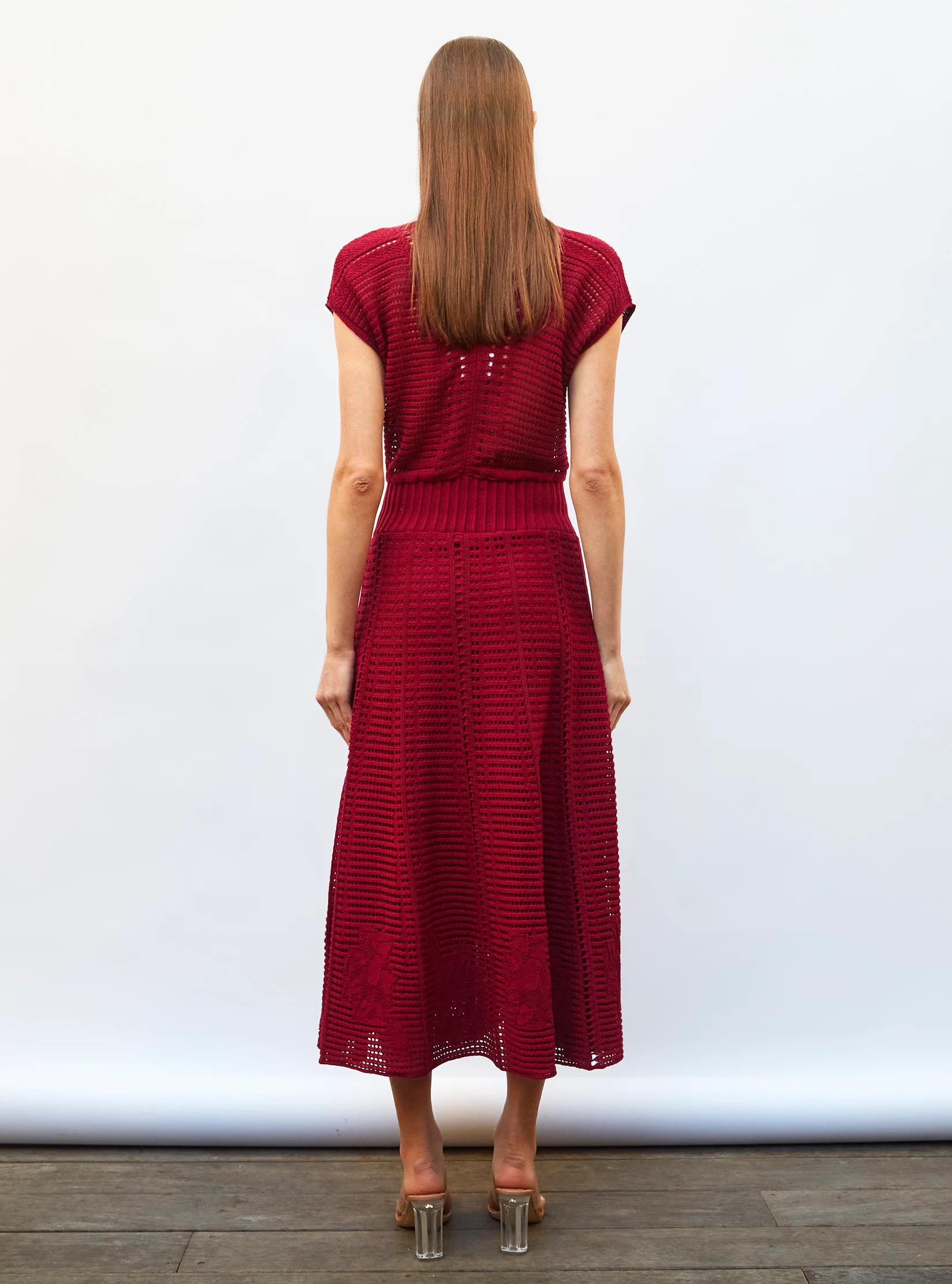 robe longue maille cannage - Image 4