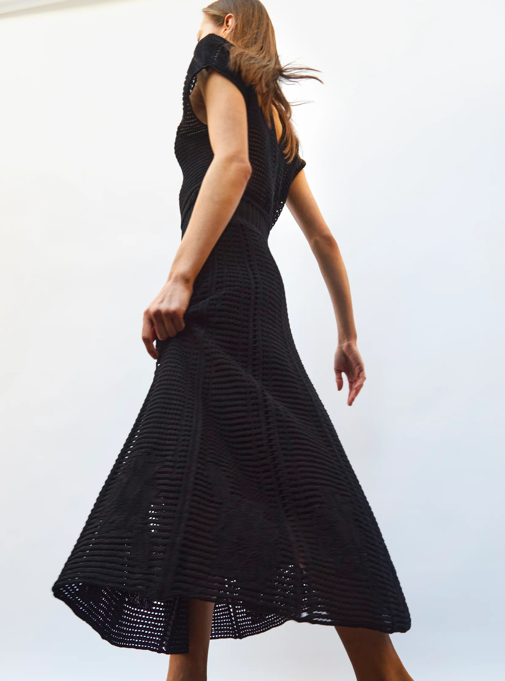 robe longue maille cannage - Image 4