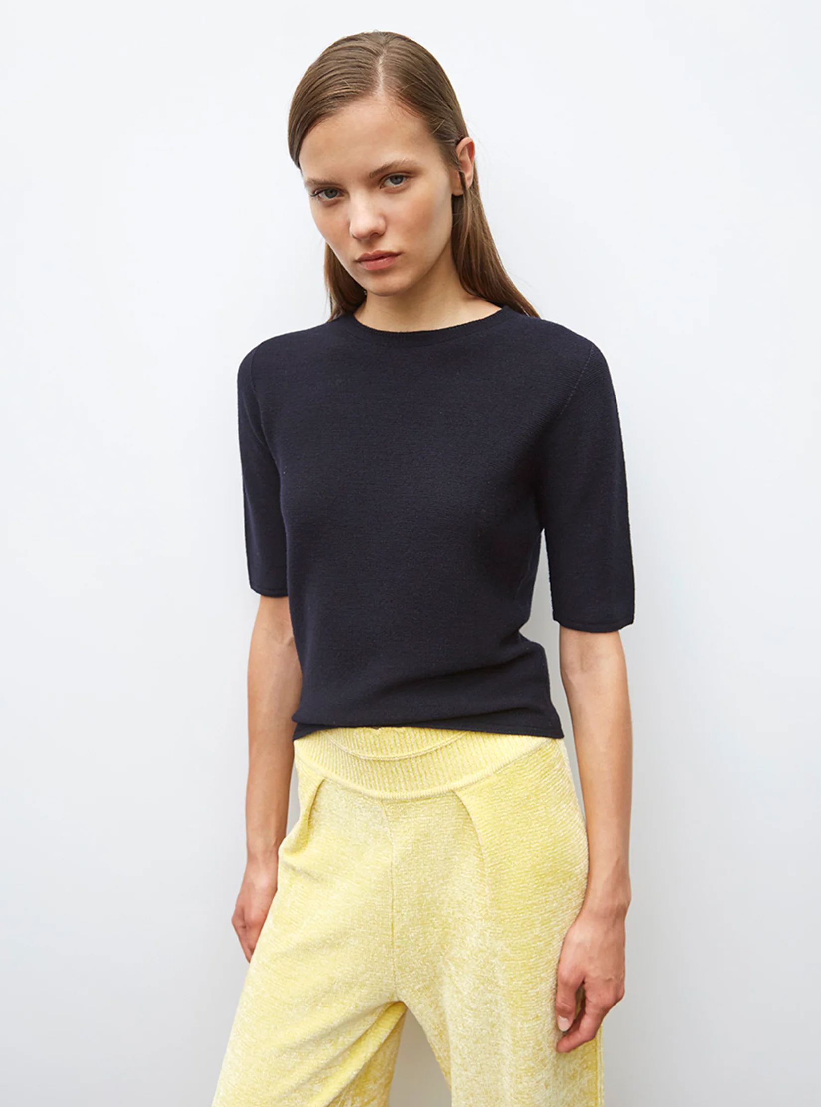 top fin maille manches coudes - Image 5