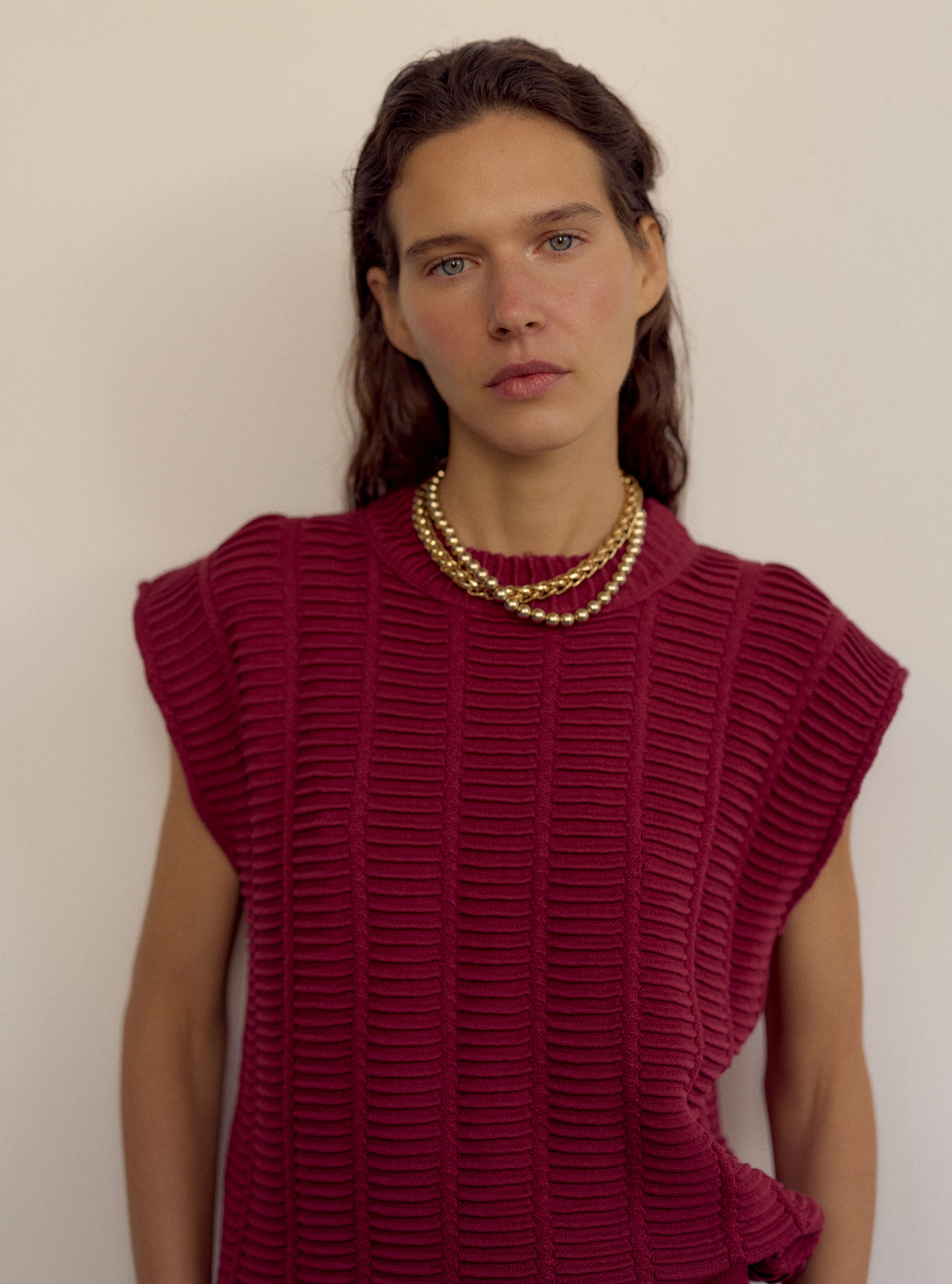 top structuré maille couture - Image 2