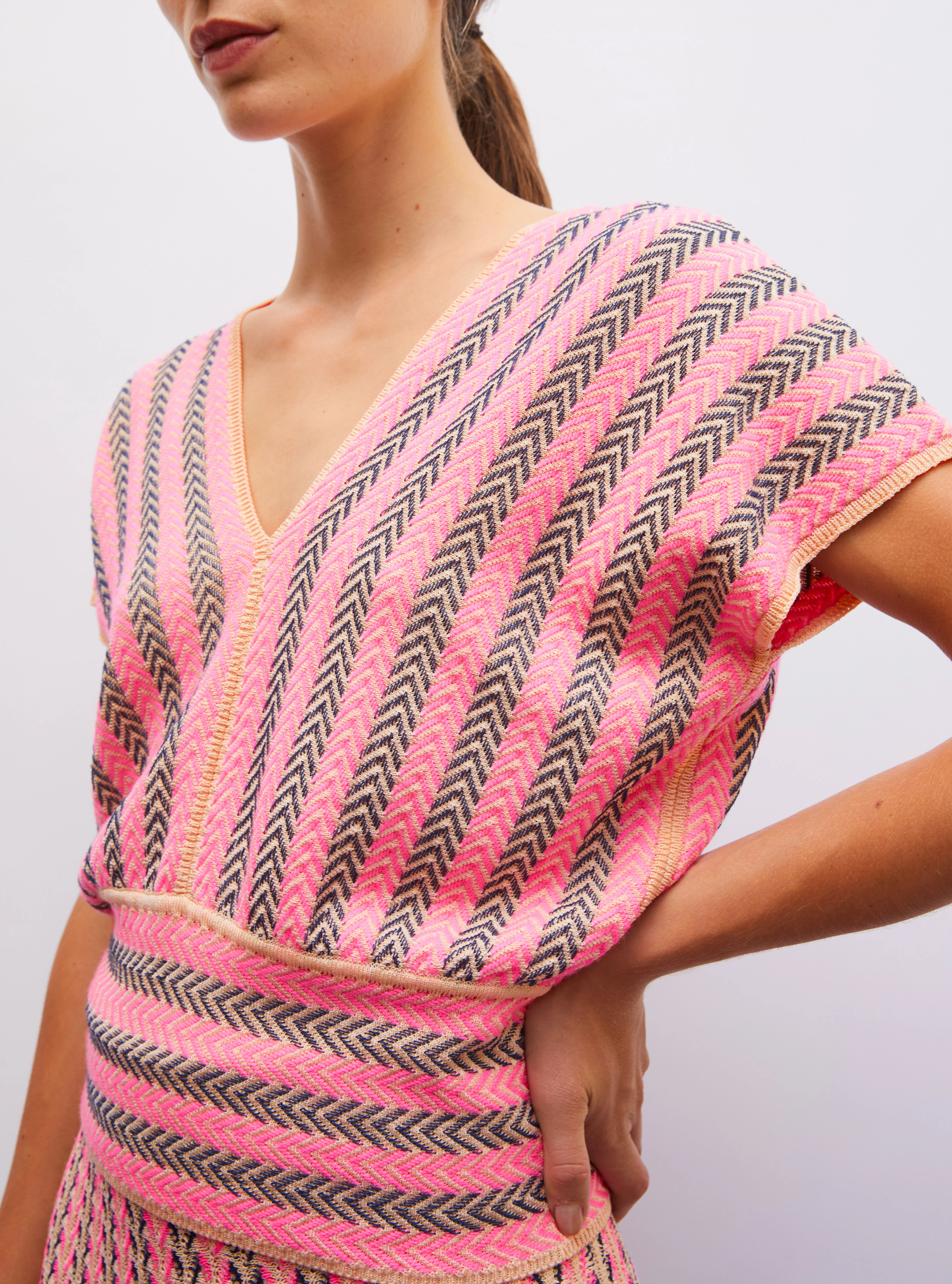top V maille chevron - Image 6