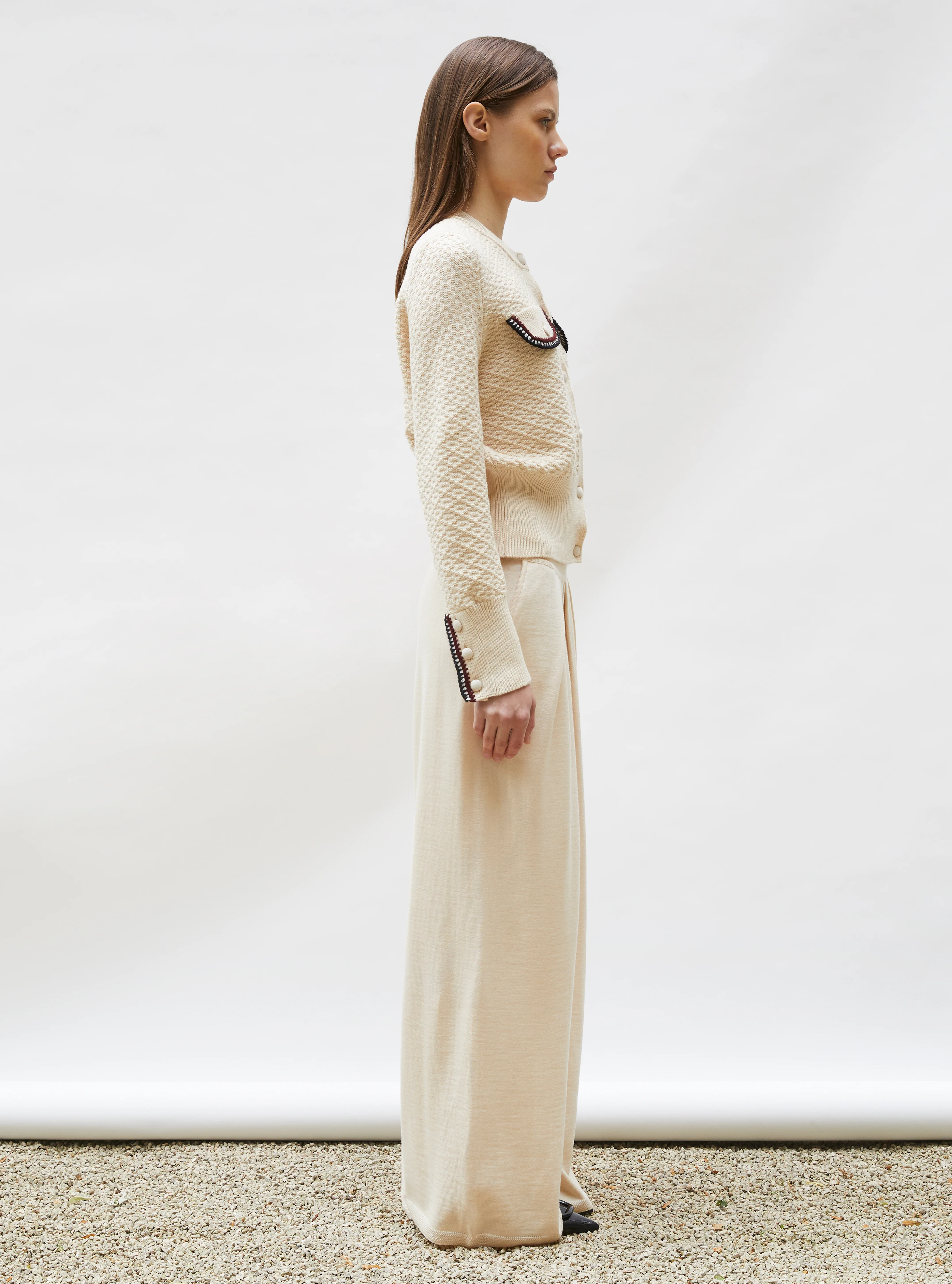 veste maille brodée main - Image 4